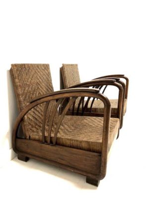 Paire de fauteuils coloniaux