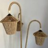 Lampadaire vintage tripode en métal et corde – Image 2