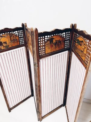 Paravent avec scènes Basques