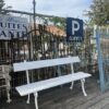 Banc de jardin blanc – Image 2